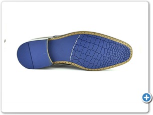 824 Navy-Brown Inj. Leather Sole Bottom