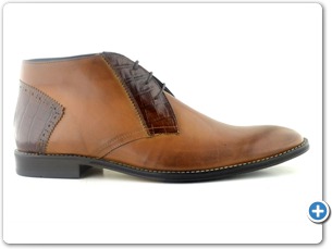 11234 Cognac Antic Inj Brown Lether Sole Side