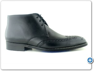 11426 Black Antic Inj Leather Sole Side