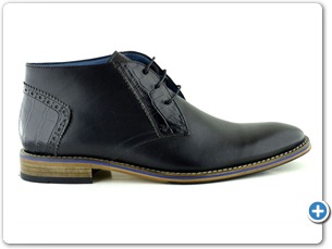 13003 Black Antic Inj Leather sole Side