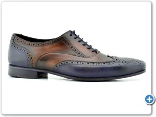 14750 Navy Cognac HP LEather sole Side