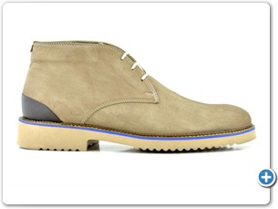 1633 Sand Nubuk Anthracite Lining Rubber Sole Side